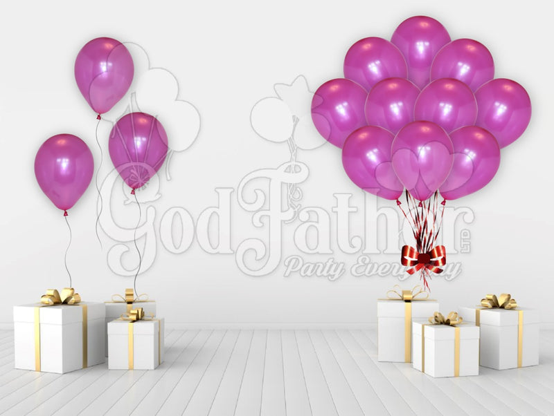 Hot Pink Metallic Balloons, Hot Pink Balloons, Metallic Balloons, birthday balloons in uk, party decorations items in uk, party supplies in uk, party supplier in uk, party decoration uk