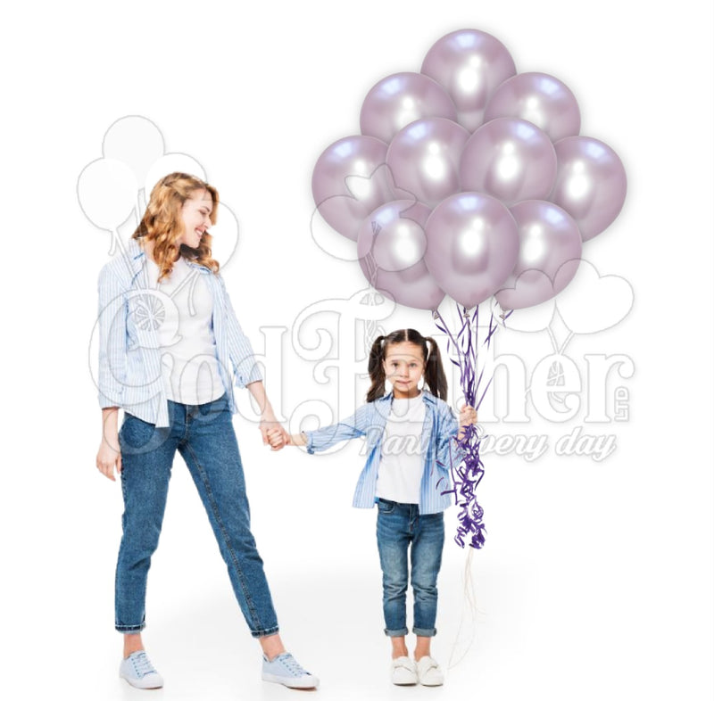 Light Purple Chrome Balloons for party decoration