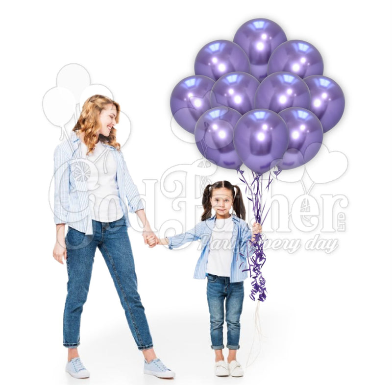 Purple Chrome Balloons for kids party decoration