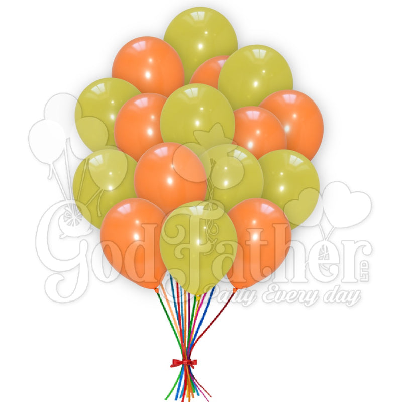 Orange-Yellow Balloons Combo Pack, UK balloons, best balloons, balloons near me, plain balloons,