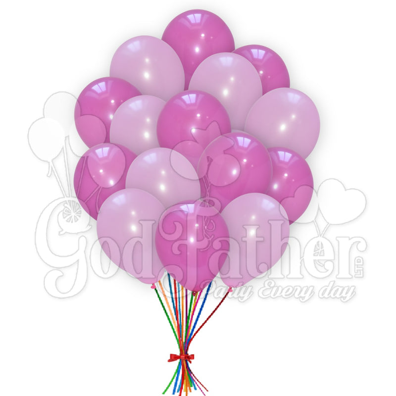 Pink-Hot Pink Balloons Combo Pack, Two Color Balloons, Two Color Balloons, Pastel Balloons, birthday balloons in uk, party decorations items in uk, party supplies in uk, party supplier in uk, party decoration uk