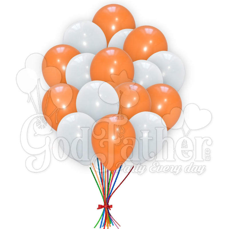 Orange-White Balloons for party decoration