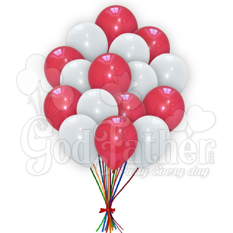 Red-White Balloons Combo Pack, Two Color Balloons, Pastel Balloons, birthday balloons in uk, party decorations items in uk, party supplies in uk, party supplier in uk, party decoration uk