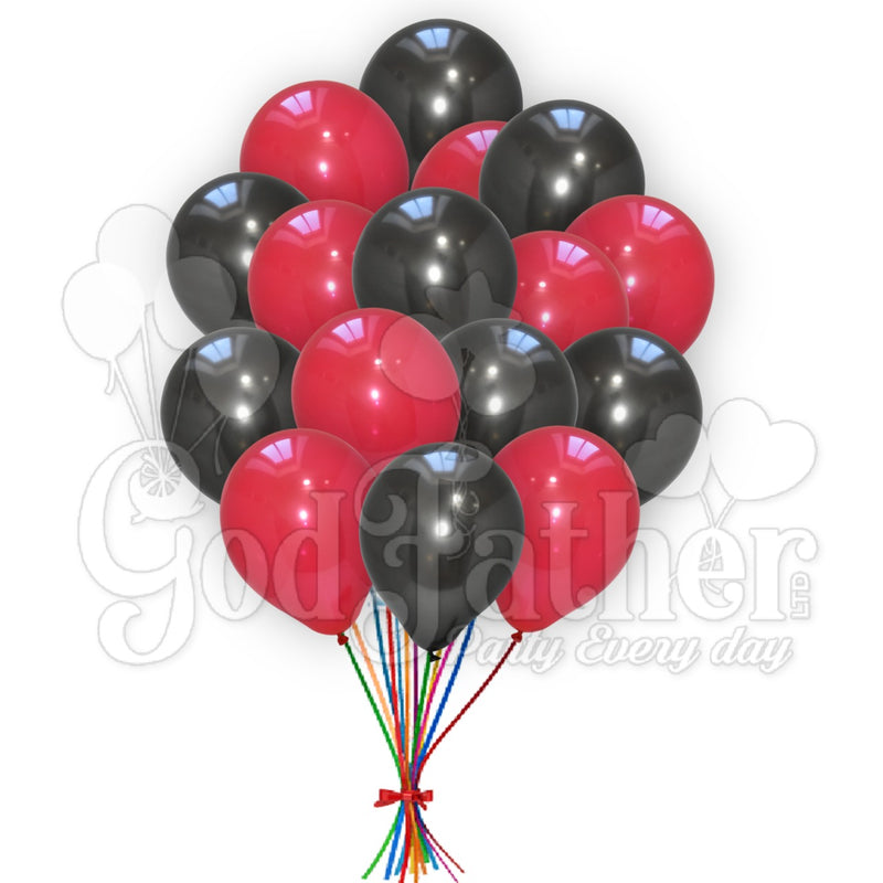 Red-Black Balloons Combo Pack, Pastel Balloons, birthday balloons in uk, party decorations items in uk, party supplies in uk, party supplier in uk, party decoration uk