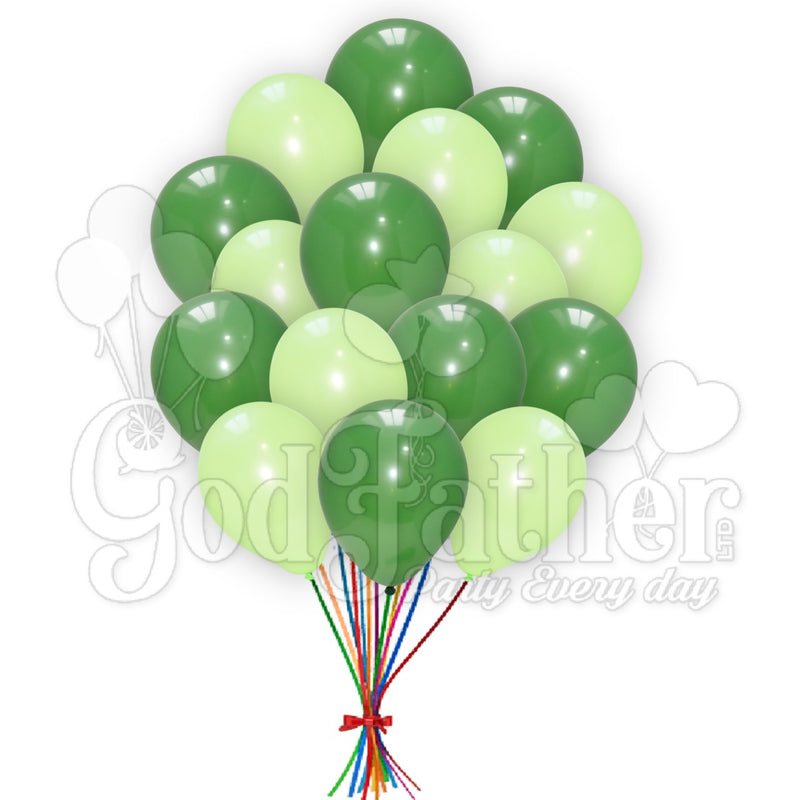 Green-Light Green Balloons Combo Pack, Green Balloons, Light Green Balloons, birthday balloons in uk, party decorations items in uk, party supplies in uk, party supplier in uk, party decoration uk