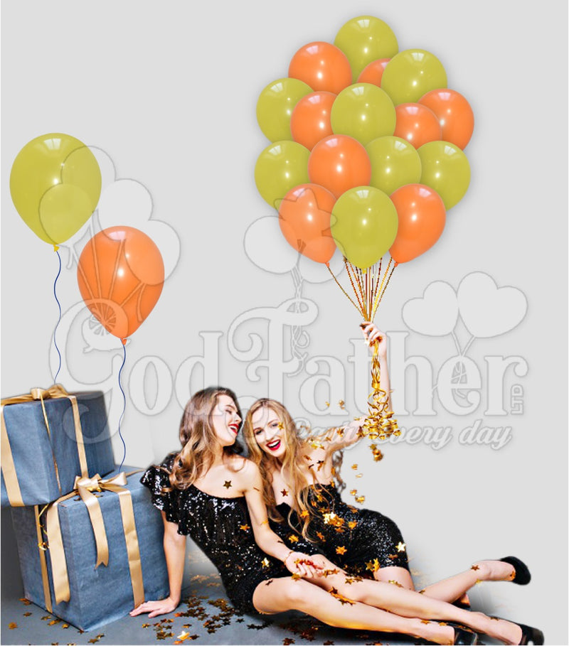 Orange-Yellow Balloons Combo for party decoration