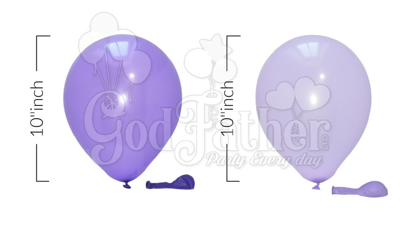 Purple-Light Purple Balloons Combo Pack, Two Color Balloons, Pastel Balloons, birthday balloons in uk, party decorations items in uk, party supplies in uk, party supplier in uk, party decoration uk