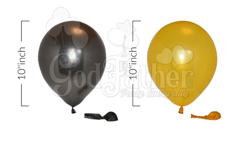 Gold-Black Balloons for party decoration