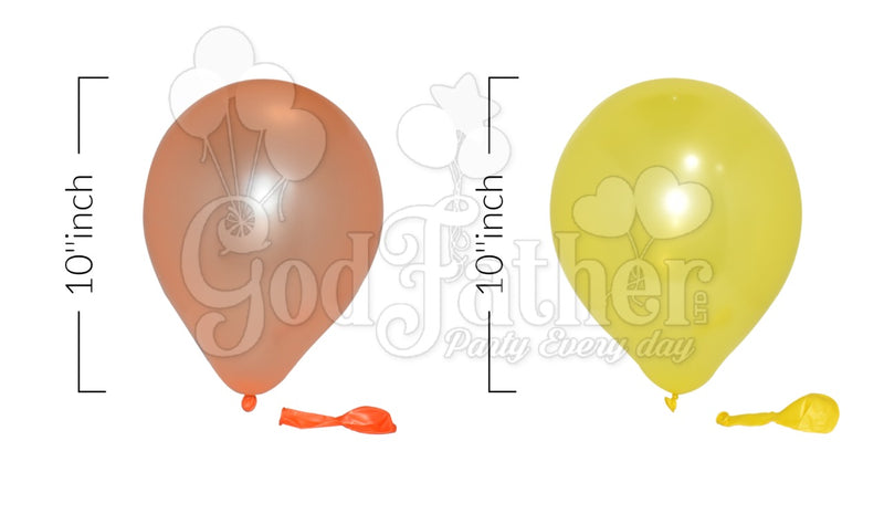 Yellow-Metallic Orange Balloons for party decoration
