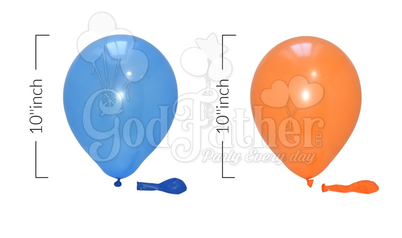 Blue-Orange Balloons Combo Pack, birthday balloons in uk, party decorations items in uk, party supplies in uk, party supplier in uk, party decoration uk