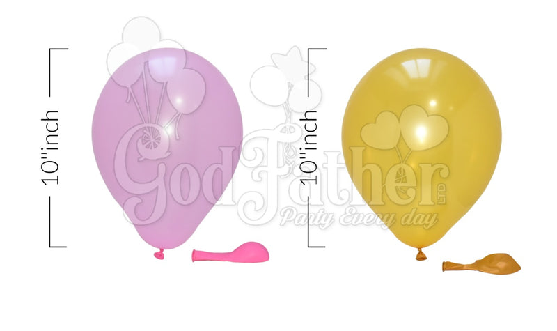 Pink-Gold Balloons Combo Pack, Two Color Balloons, Pastel Balloons, birthday balloons in uk, party decorations items in uk, party supplies in uk, party supplier in uk, party decoration uk