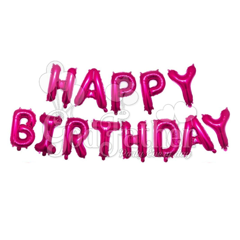 Happy Birthday (Hot Pink) foil Balloon