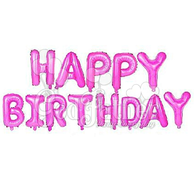 Happy Birthday (Pink) Foil Balloon